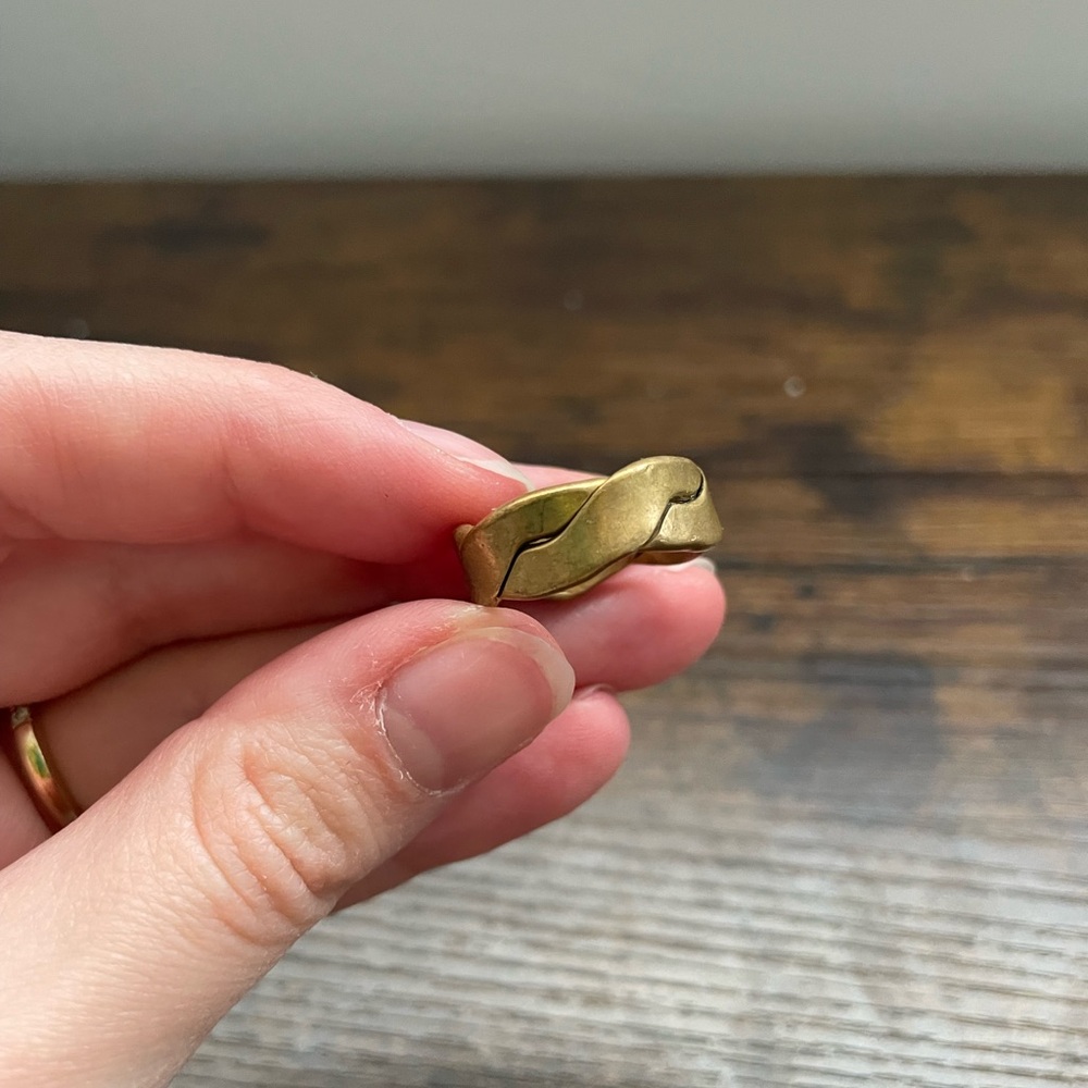 Vintage Brass Twisted Band Ring